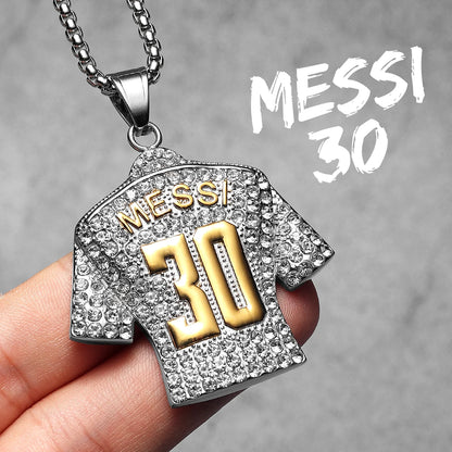Football Jersey Messi Cristiano Ronaldo Neymar Mbappé Harland Men Necklaces Stainless Steel Pendant Chain Fashion Jewelry Gifts