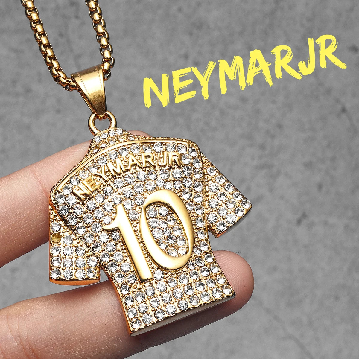 Football Jersey Messi Cristiano Ronaldo Neymar Mbappé Harland Men Necklaces Stainless Steel Pendant Chain Fashion Jewelry Gifts