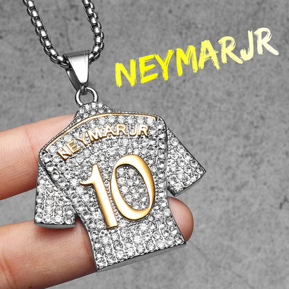 Football Jersey Messi Cristiano Ronaldo Neymar Mbappé Harland Men Necklaces Stainless Steel Pendant Chain Fashion Jewelry Gifts